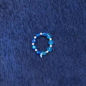 Elegant Blue and Silver Beaded Bracelet
